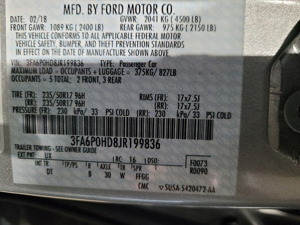 2018 Ford Fusion in Glen Burnie, MD 21061 - 18142271 33