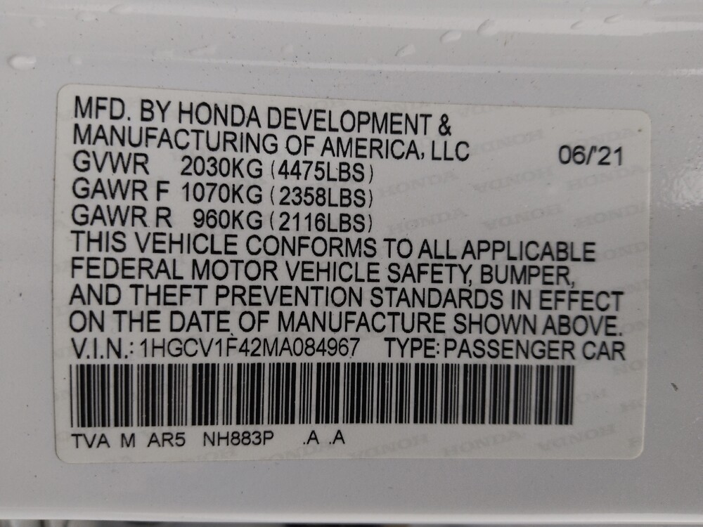 2021 Honda Accord in Independence, MO 64055 - 18142277 33
