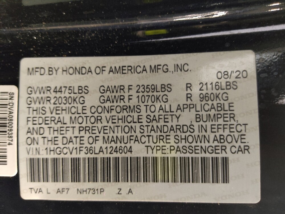 2020 Honda Accord in Fort Myers, FL 33907 - 18142298 33
