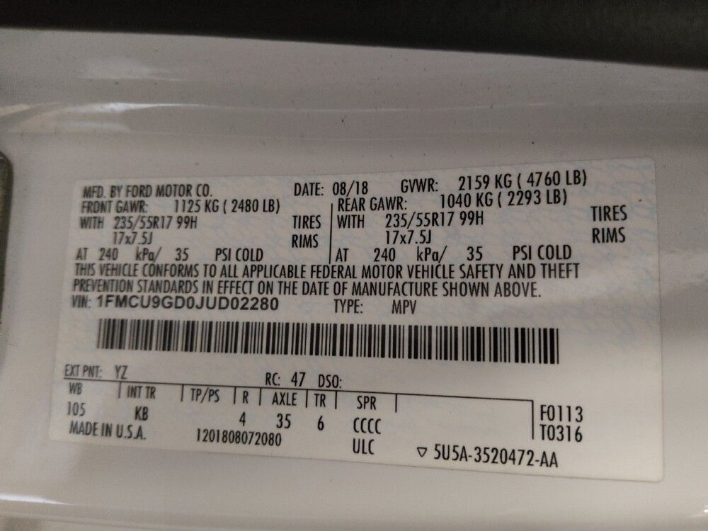 2018 Ford Escape in Stone Mountain, GA 30083 - 18142369 33