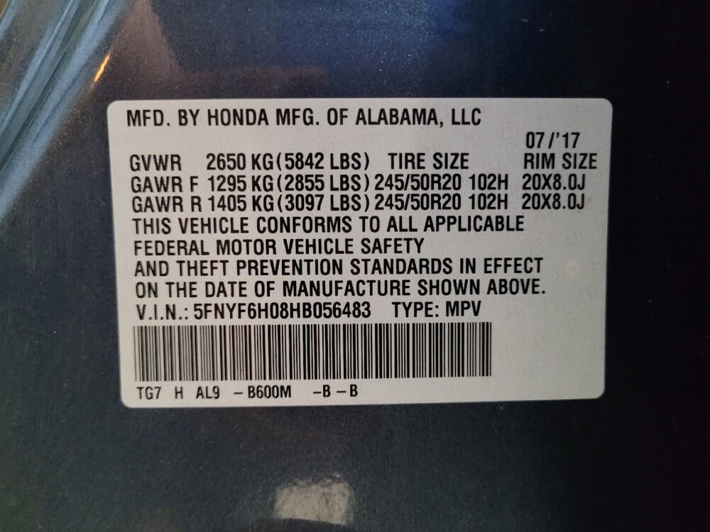 2017 Honda Pilot in Tampa, FL 33612 - 18142422 33