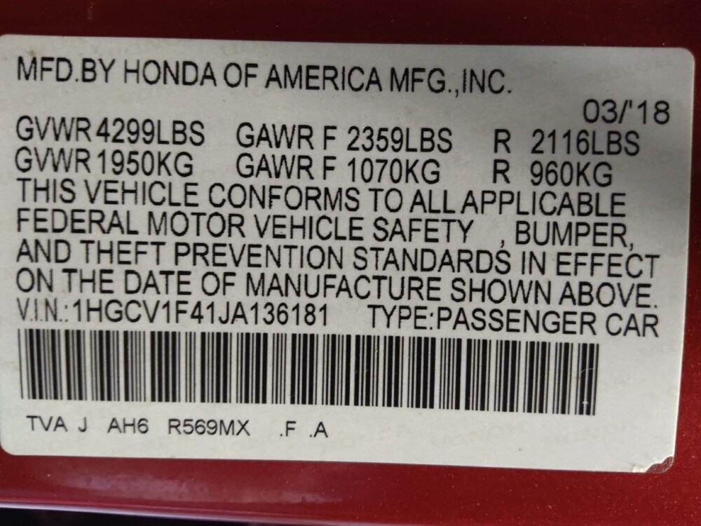 2018 Honda Accord in Houston, TX 77060 - 18142430 33