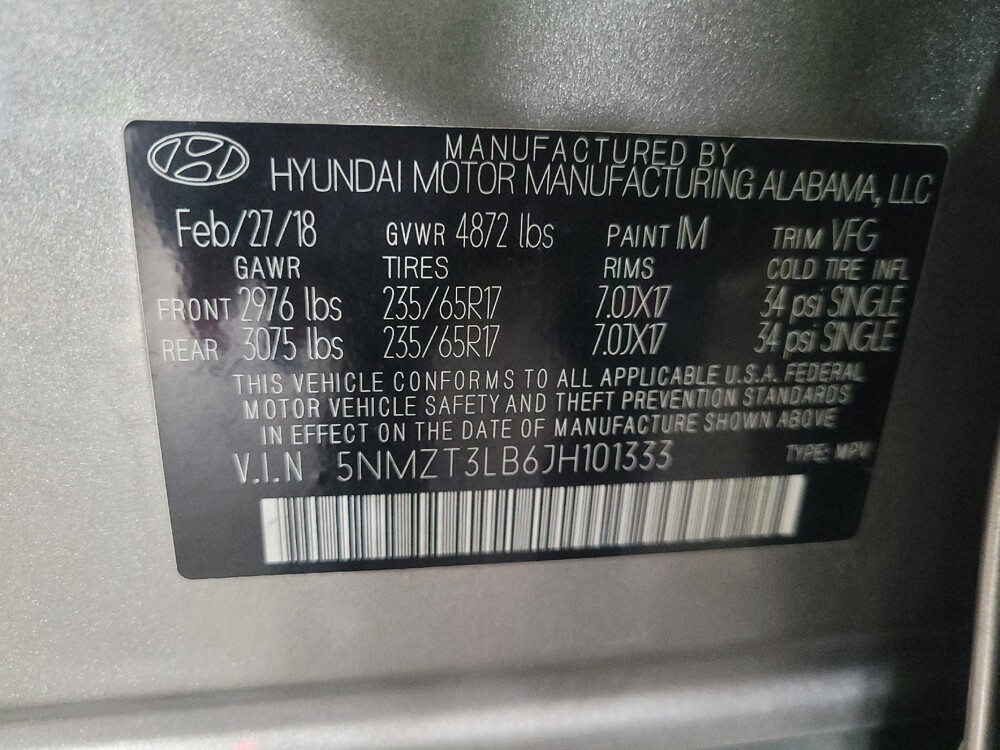 2018 Hyundai Santa Fe in Pelham, AL 35124 - 18142434 33