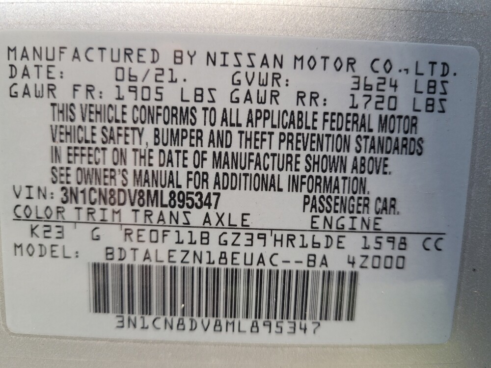 2021 Nissan Versa in Tampa, FL 33612 - 18142603 33