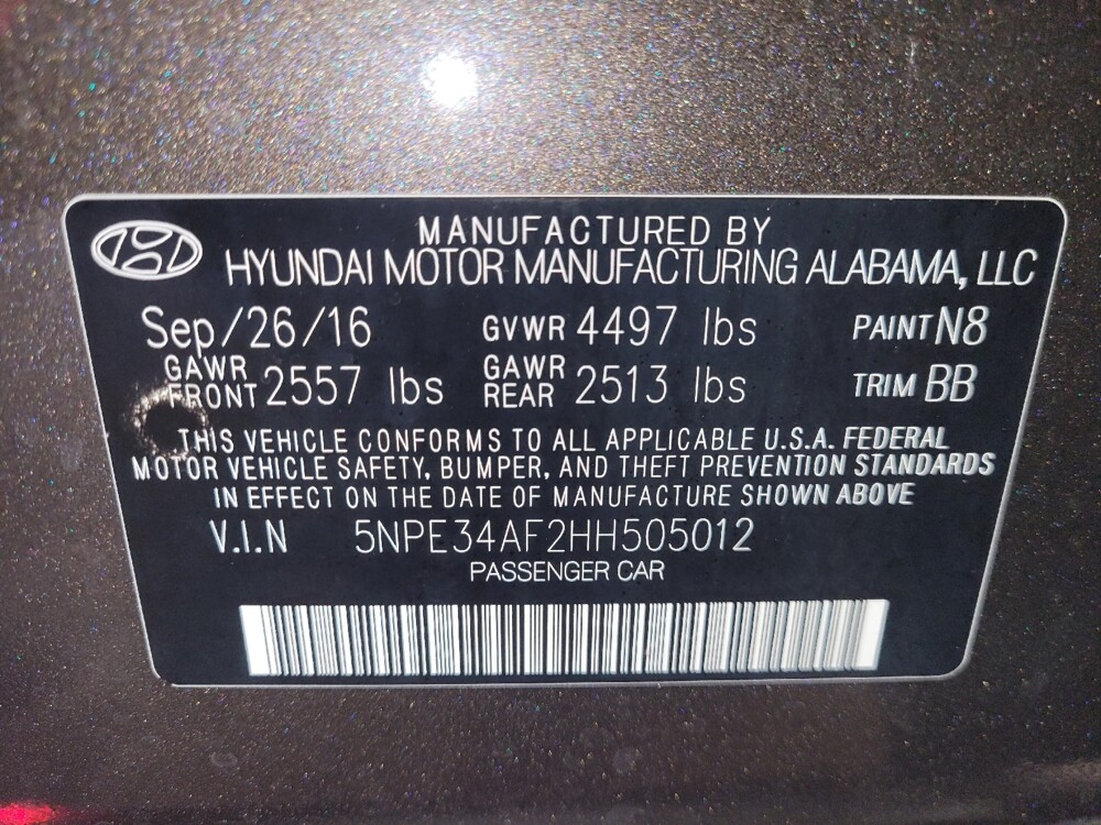 2017 Hyundai Sonata in Miami, FL 33157 - 18142627 33