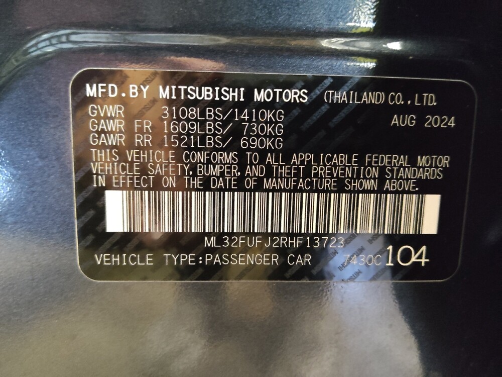 2024 Mitsubishi Mirage G4 in Savannah, GA 31419 - 18142641 33