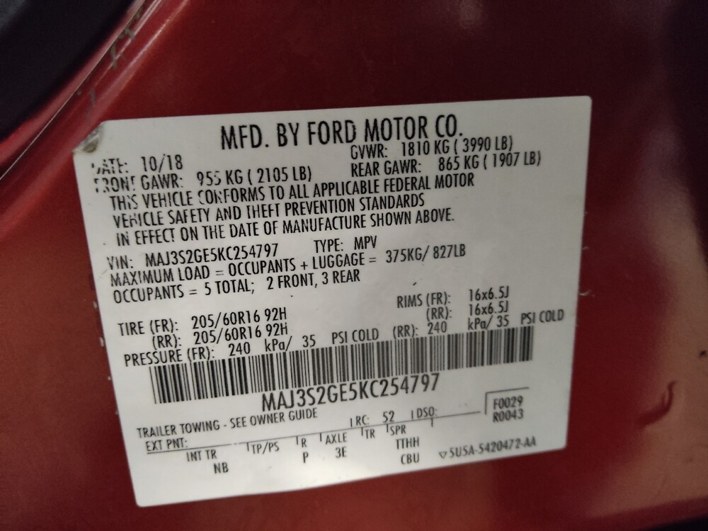 2019 Ford EcoSport in Greenville, NC 27834 - 18142657 33
