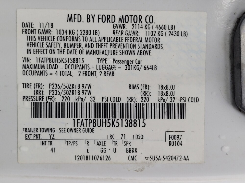 2019 Ford Mustang in Memphis, TN 38128 - 18142668 33