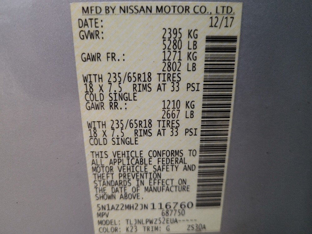 2018 Nissan Murano in New Castle, DE 19720 - 18142721 33