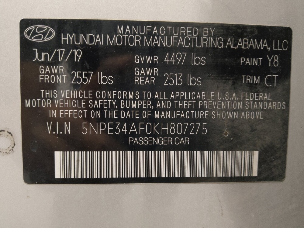 2019 Hyundai Sonata in Ocala, FL 34471 - 18142737 33