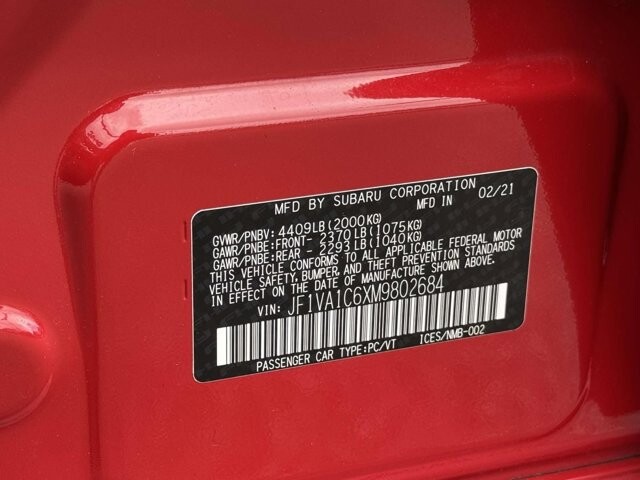 2021 Subaru WRX in Winchester, VA 22602 - 18142866 30