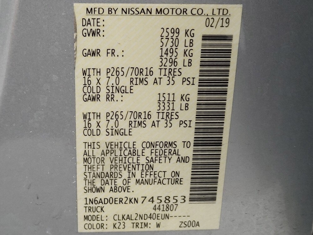 2019 Nissan Frontier in Montclair, CA 91763 - 18142908 33