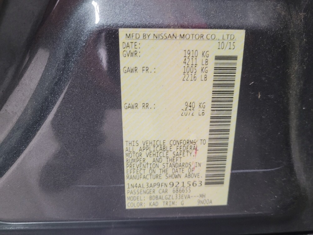 2015 Nissan Altima in Pelham, AL 35124 - 18142914 33