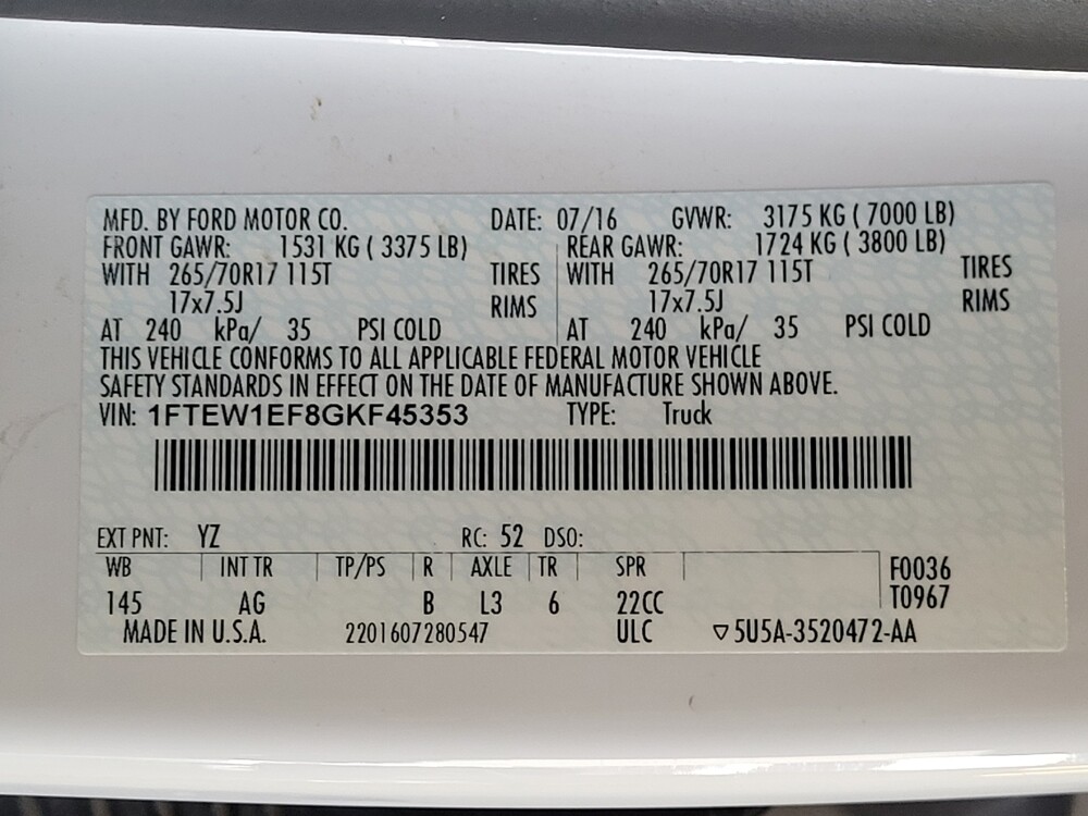 2016 Ford F150 in Savannah, GA 31419 - 18143033 33