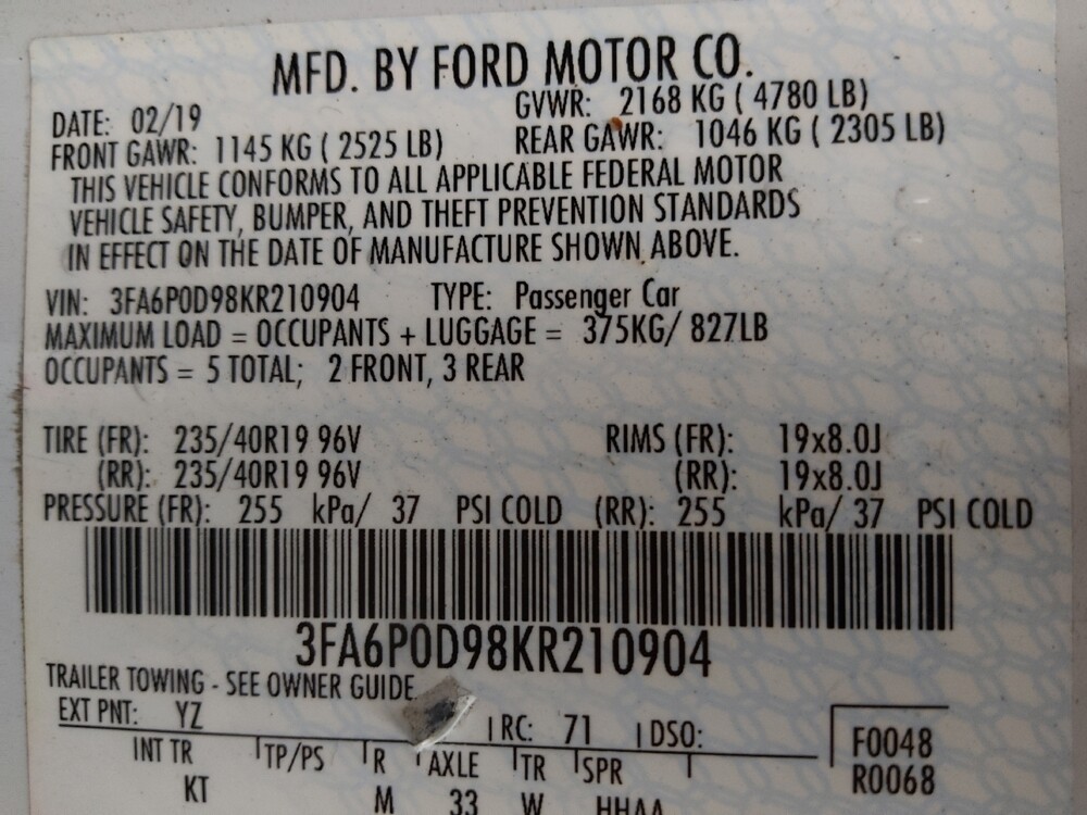 2019 Ford Fusion in Denver, CO 80012 - 18143060 33