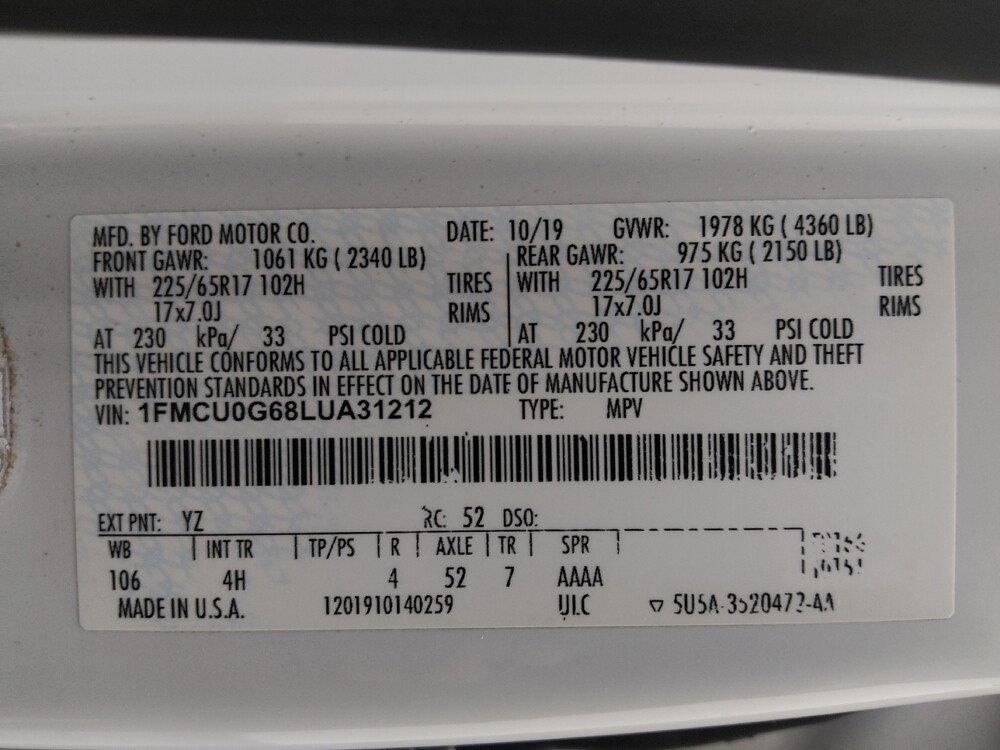 2020 Ford Escape in Gladstone, MO 64118 - 18143136 33