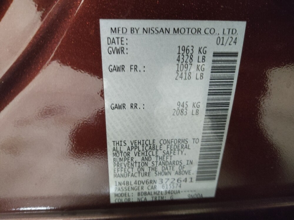 2024 Nissan Altima in Union City, GA 30291 - 18143165 32