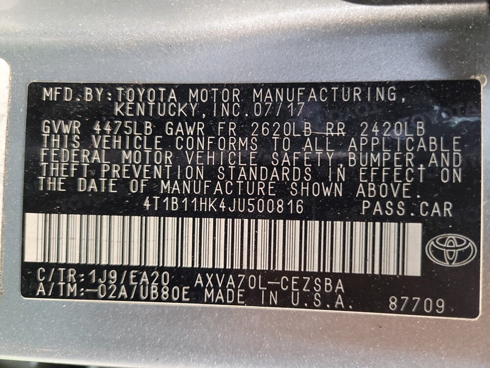 2018 Toyota Camry in Tampa, FL 33619 - 18143174 33