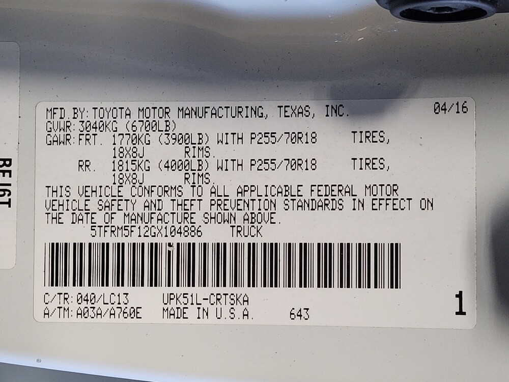 2016 Toyota Tundra in Gainesville, FL 32609 - 18143203 33