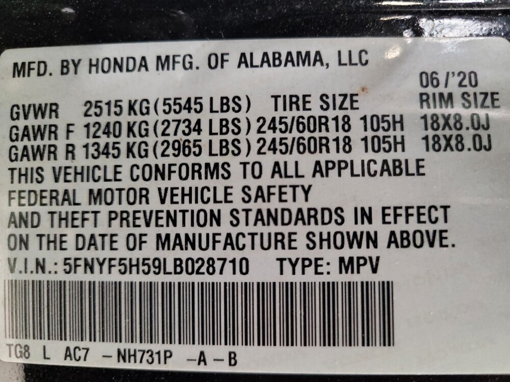 2020 Honda Pilot in Lakeland, FL 33815 - 18143216 33