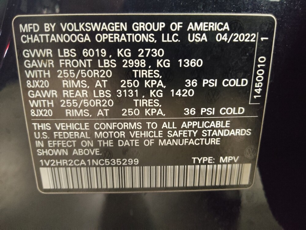 2022 Volkswagen Atlas in Tulsa, OK 74145 - 18143417 33