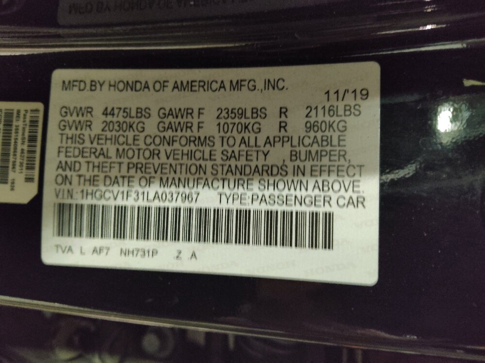 2020 Honda Accord in Arlington, TX 76011 - 18143422 33