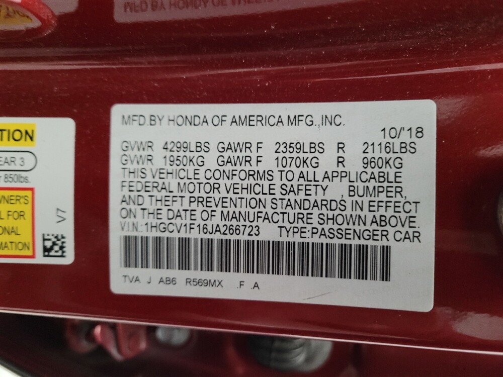 2018 Honda Accord in Riverside, CA 92504 - 18143426 33