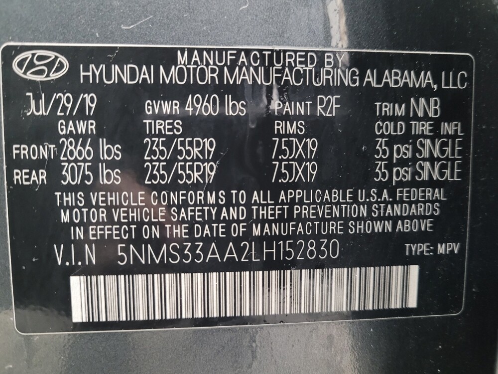 2020 Hyundai Santa Fe in Huntsville, AL 35816 - 18143503 33