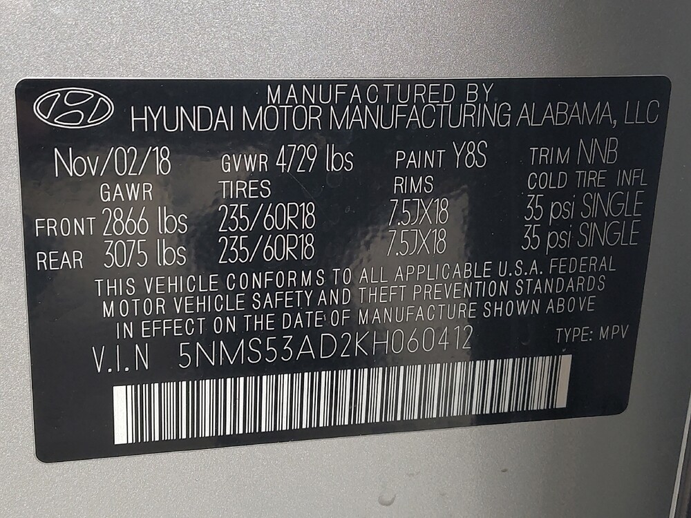 2019 Hyundai Santa Fe in Houston, TX 77034 - 18143527 33