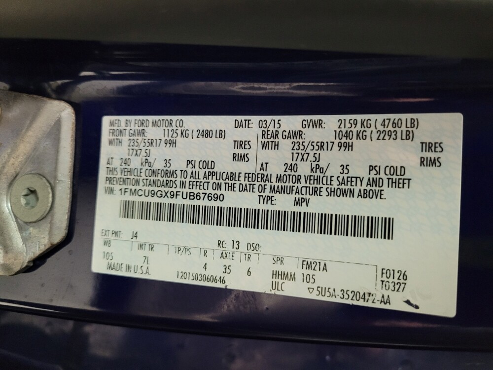 2015 Ford Escape in Eastpointe, MI 48021 - 18143571 33