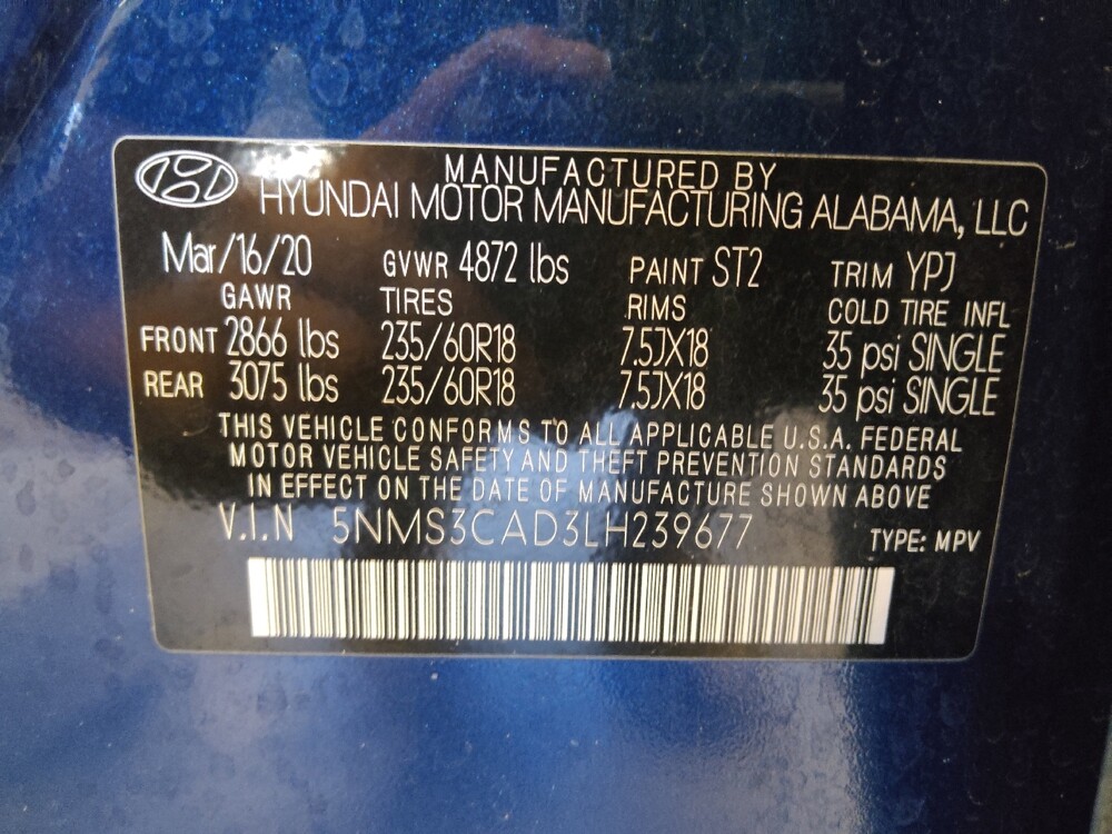 2020 Hyundai Santa Fe in West Palm Beach, FL 33409 - 18143598 33