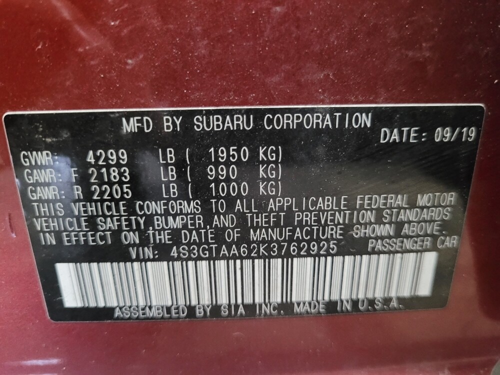 2019 Subaru Impreza in New Castle, DE 19720 - 18143607 33