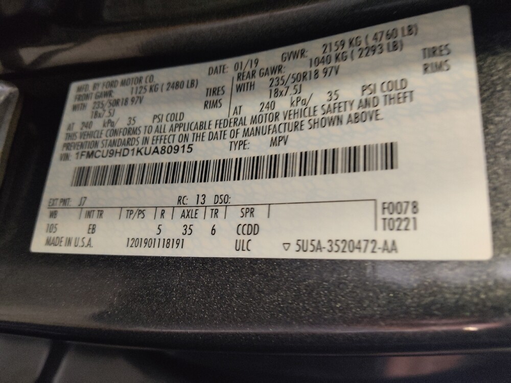 2019 Ford Escape in Conyers, GA 30094 - 18143622 33