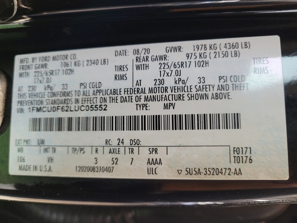 2020 Ford Escape in Tallahassee, FL 32304 - 18143712 33