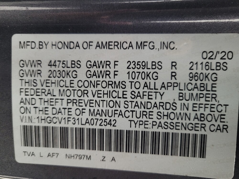 2020 Honda Accord in Antioch, TN 37013 - 18143771 33