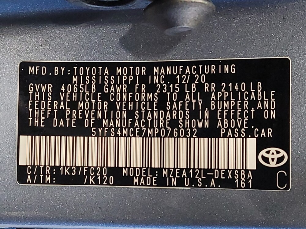 2021 Toyota Corolla in Salem, VA 24153 - 18143922 33
