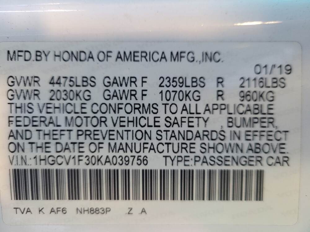 2019 Honda Accord in Phoenix, AZ 85015 - 18144068 33