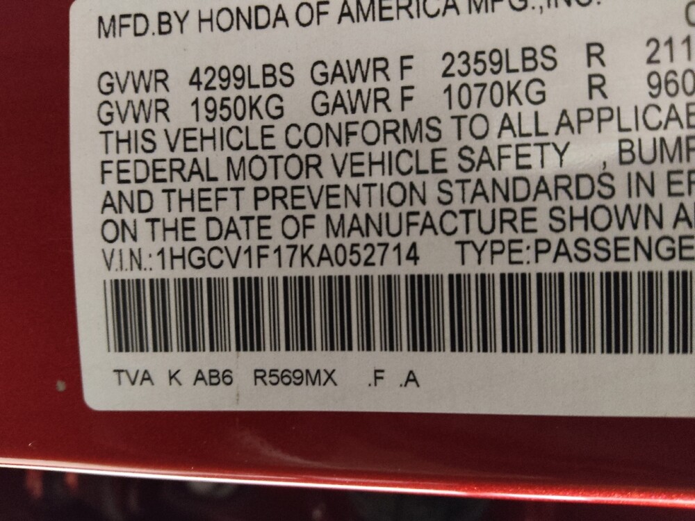 2019 Honda Accord in Knoxville, TN 37923 - 18144184 33