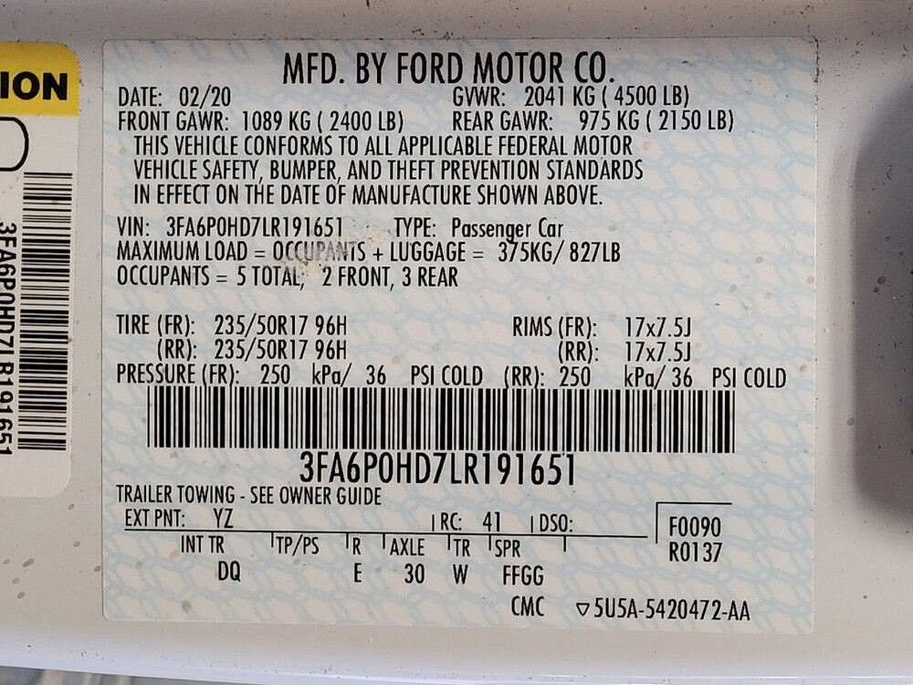 2020 Ford Fusion in Jacksonville, FL 32210 - 18144227 33