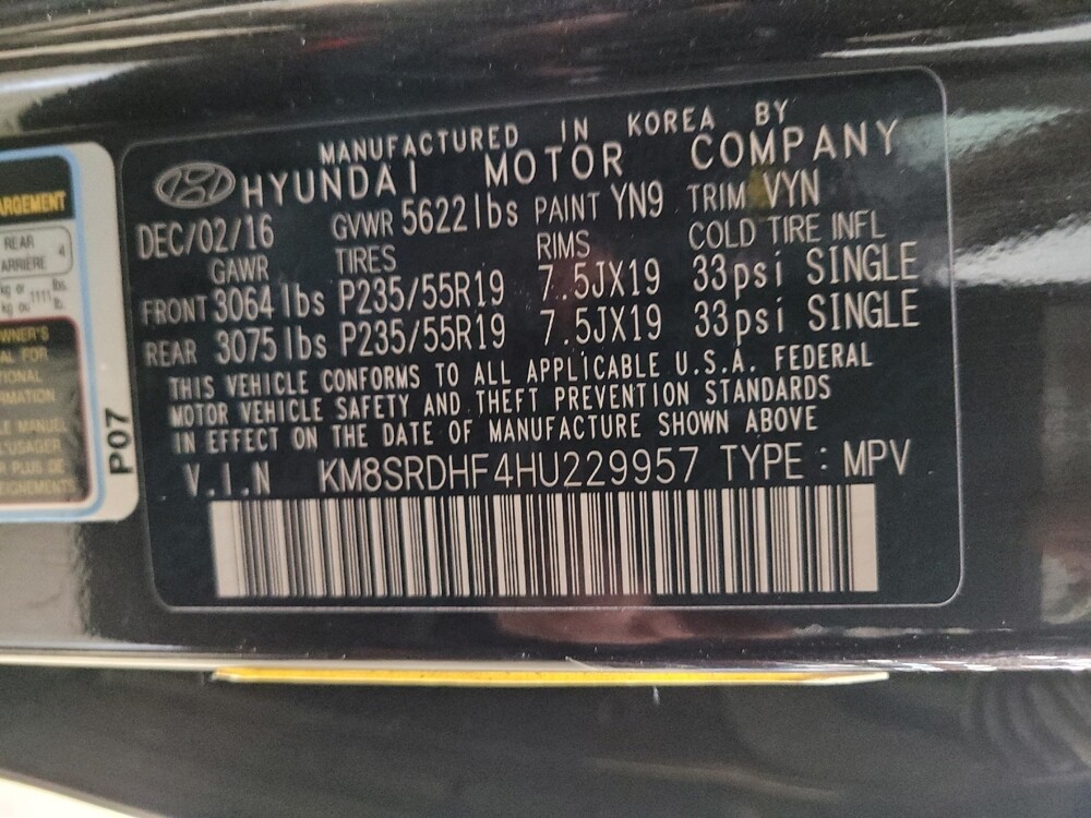 2017 Hyundai Santa Fe in Downey, CA 90241 - 18144268 33