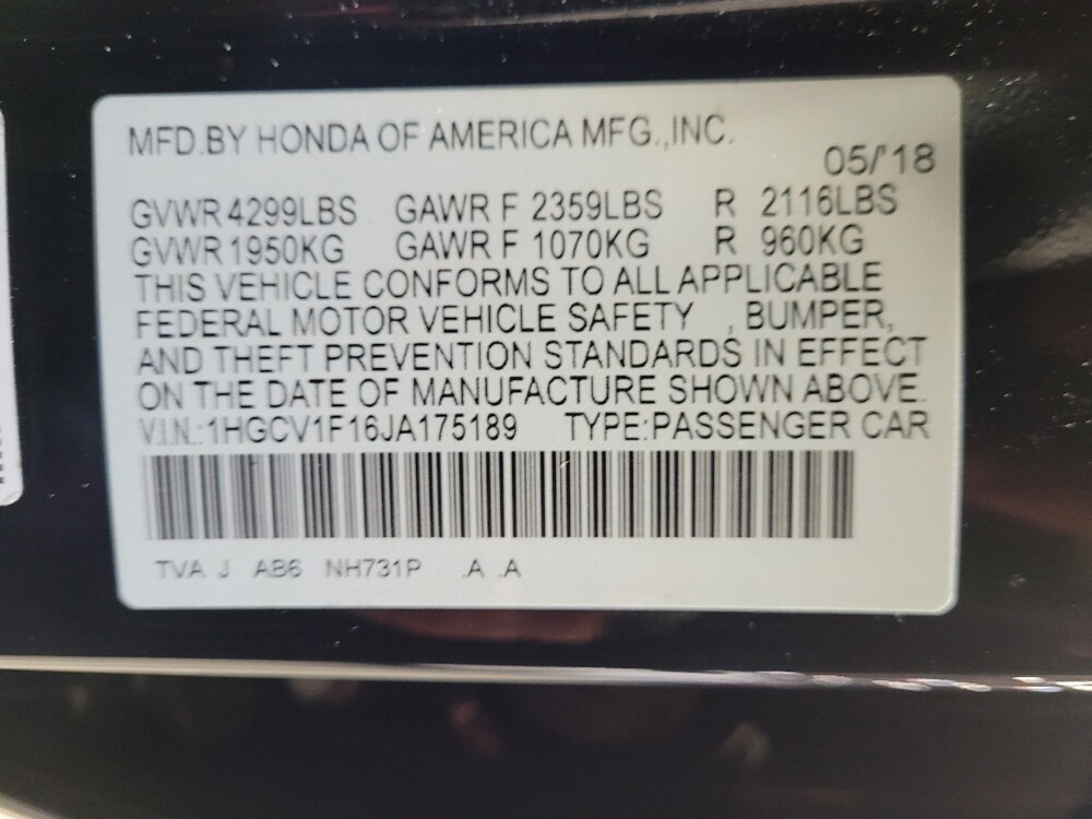 2018 Honda Accord in Sacramento, CA 95821 - 18144367 33
