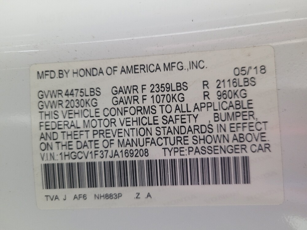 2018 Honda Accord in Conyers, GA 30094 - 18144384 33