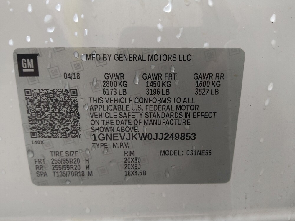 2018 Chevrolet Traverse in Greenville, NC 27834 - 18144481 33