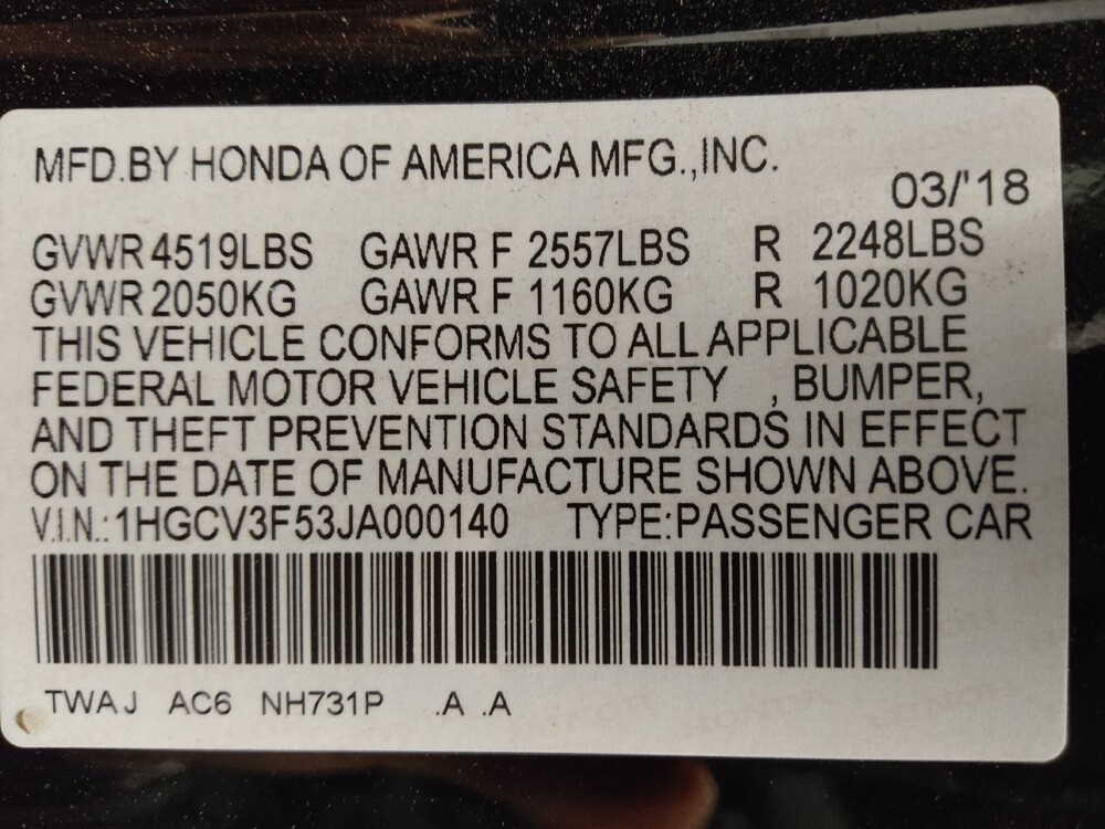 2018 Honda Accord in Lakewood, CO 80215 - 18144501 33