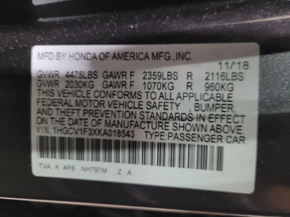2019 Honda Accord in Henrico, VA 23223 - 18144546 33