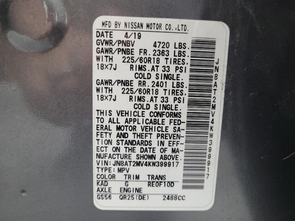 2019 Nissan Rogue in Las Vegas, NV 89104 - 18144594 33