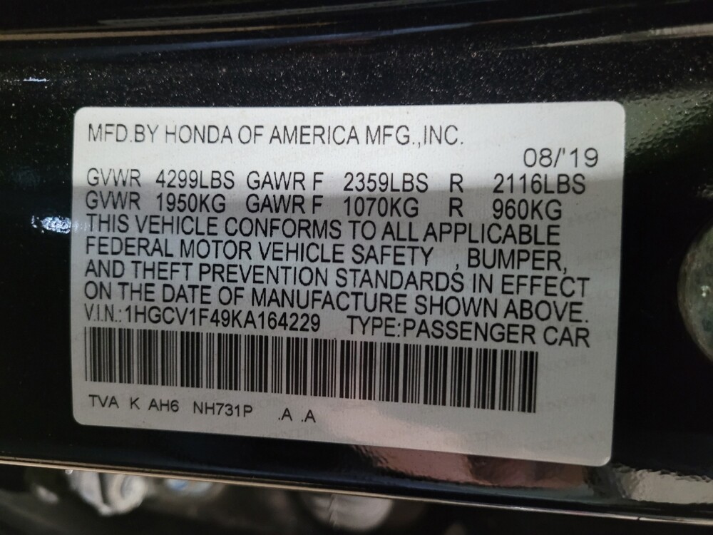 2019 Honda Accord in Williamstown, NJ 8094 - 18144623 33