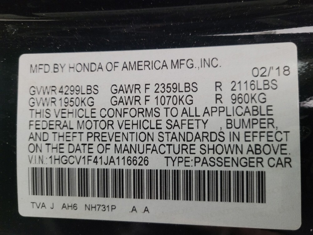 2018 Honda Accord in Tucson, AZ 85705 - 18144637 33