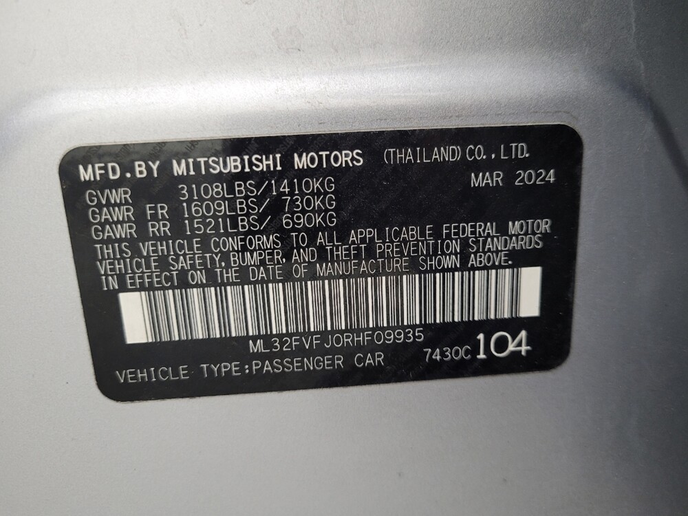 2024 Mitsubishi Mirage G4 in Las Vegas, NV 89104 - 18144776 33