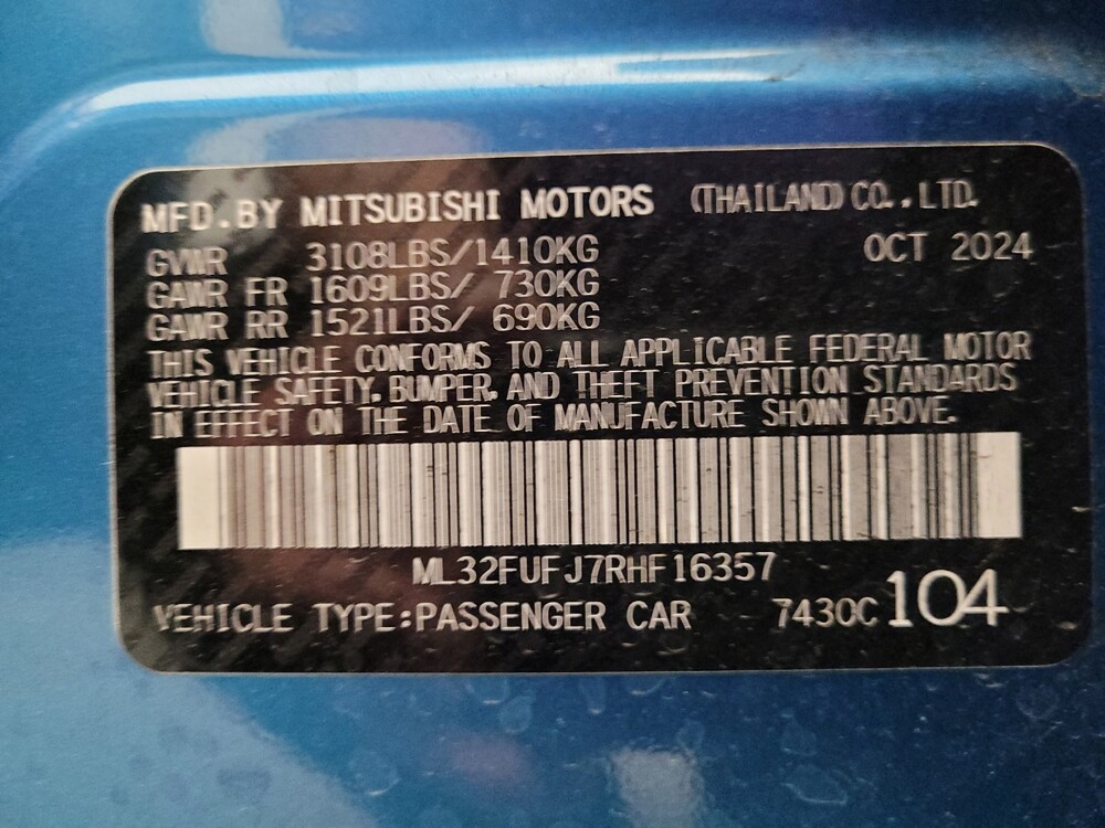 2024 Mitsubishi Mirage G4 in Sacramento, CA 95821 - 18144871 33